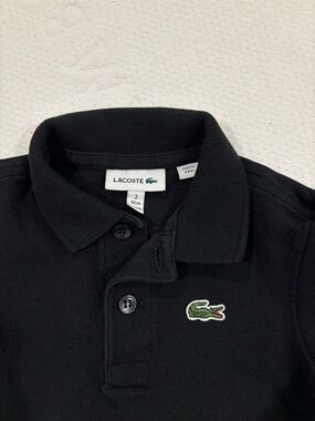Lacoste Kids Black Polo Shirt